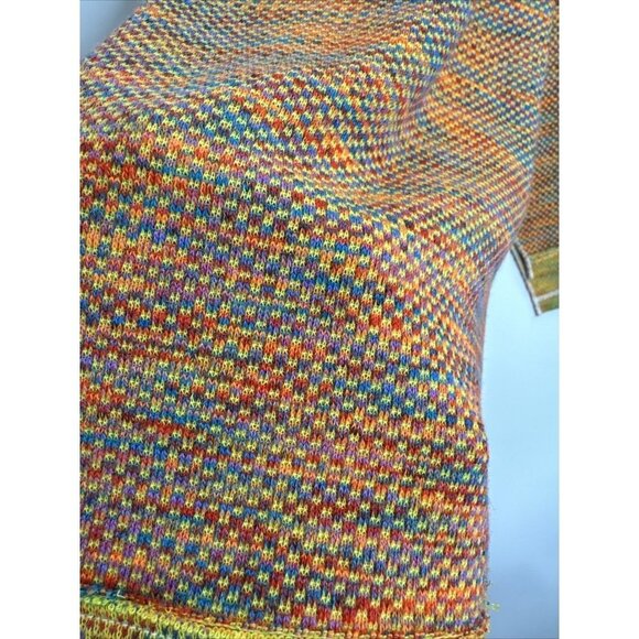 We the Free People Sunny Days Orange Multi Turtleneck Top Size Small - Picture 6 of 12